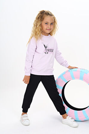 Toontoy Kız Çocuk Baskılı Eşofman Takım