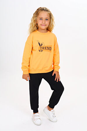 Toontoy Kız Çocuk Baskılı Eşofman Takım