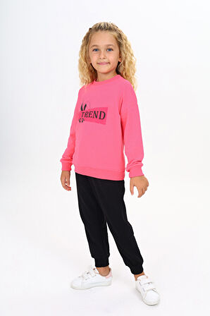 Toontoy Kız Çocuk Baskılı Eşofman Takım