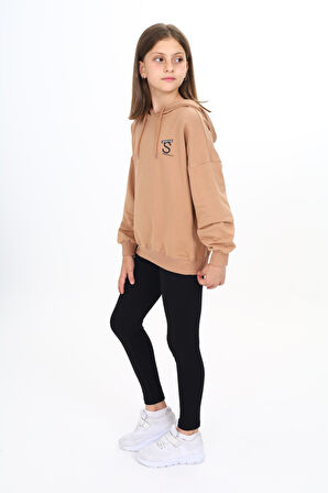 Toontoy Kız Çocuk Baskılı Taytlı Takım