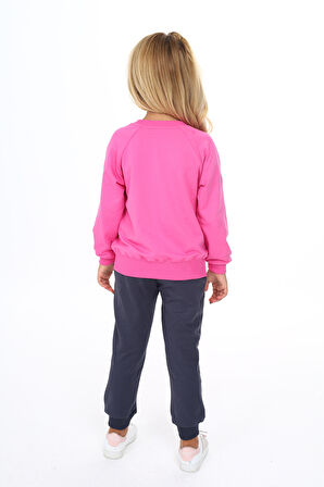 Toontoy Kız Çocuk Baskılı Eşofman Takım