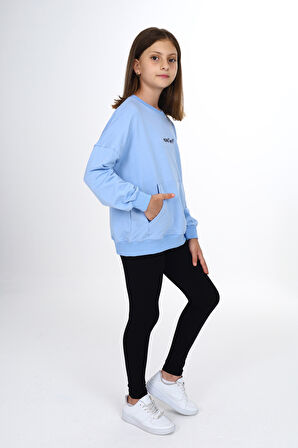 Toontoy Kız Çocuk Baskılı Taytlı Takım