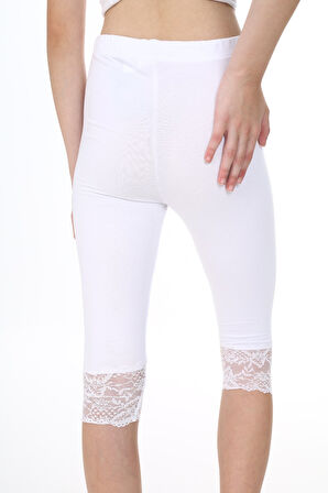 Toontoy Kız Çocuk Paça Dantel Detaylı Kapri