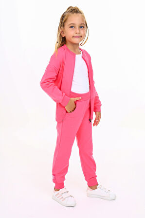 Toontoy Kız Çocuk Armalı Eşofman Takım