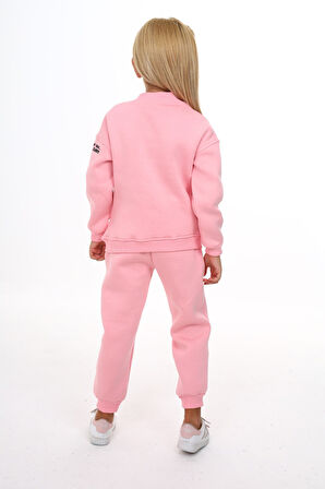 Toontoy Kız Çocuk Nakışlı Eşofman Takım