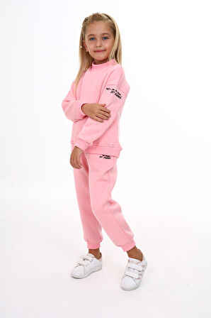 Toontoy Kız Çocuk Nakışlı Eşofman Takım