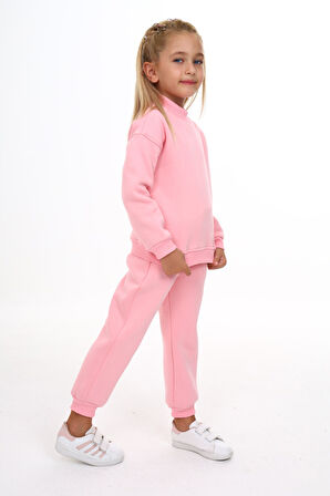 Toontoy Kız Çocuk Nakışlı Eşofman Takım