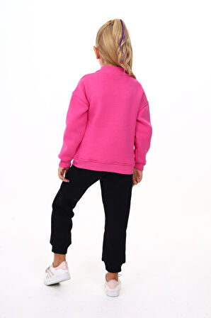 Toontoy Kız Çocuk Nakışlı Eşofman Takım