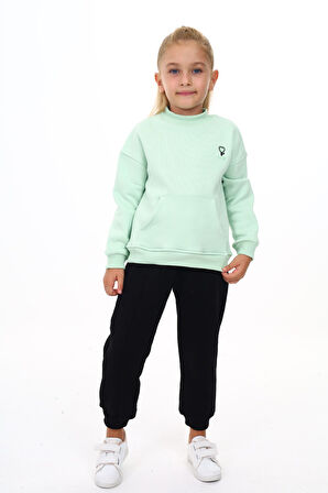 Toontoy Kız Çocuk Nakışlı Eşofman Takım