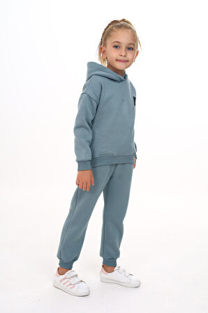 Toontoy Kız Çocuk Nakışlı Eşofman Takım