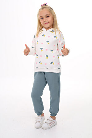 Toontoy Kız Çocuk Baskılı Eşofman Takım