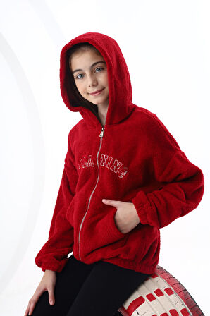 Toontoy Kız Çocuk Peluş Hırka