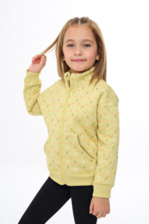 Toontoy Kız Çocuk Baskılı Hırka