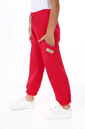 Toontoy Kız Çocuk İki Yanı Cepli Eşofman Alt