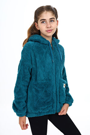 Toontoy Kız Çocuk Peluş Hırka