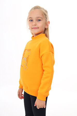 Toontoy Kız Çocuk Baskılı Sweatshirt