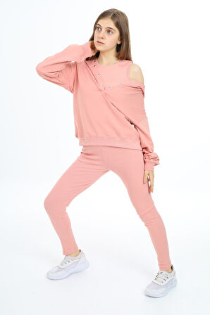 Toontoy Kız Çocuk Üçlü Taytlı Takım