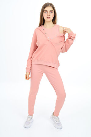 Toontoy Kız Çocuk Üçlü Taytlı Takım