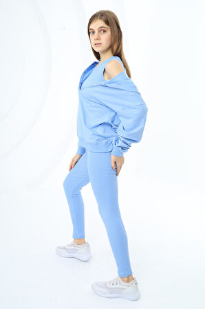 Toontoy Kız Çocuk Üçlü Taytlı Takım