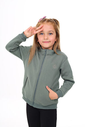 Toontoy Kız Çocuk Nakışlı Hırka