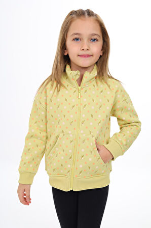 Toontoy Kız Çocuk Baskılı Hırka