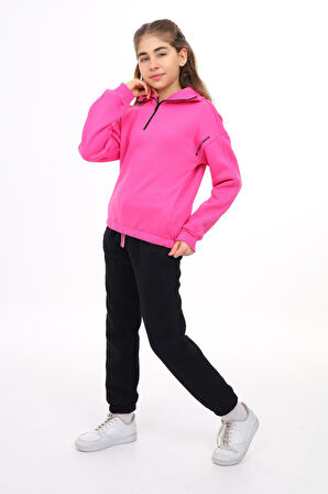 Toontoy Kız Çocuk Nakışlı Eşofman Takım