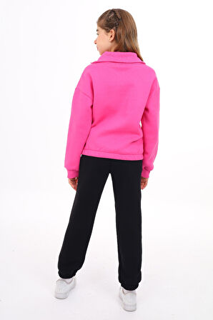 Toontoy Kız Çocuk Nakışlı Eşofman Takım