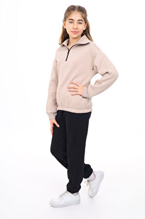 Toontoy Kız Çocuk Nakışlı Eşofman Takım