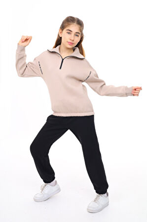 Toontoy Kız Çocuk Nakışlı Eşofman Takım