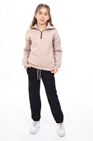 Toontoy Kız Çocuk Nakışlı Eşofman Takım