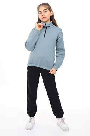 Toontoy Kız Çocuk Nakışlı Eşofman Takım