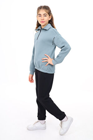 Toontoy Kız Çocuk Nakışlı Eşofman Takım