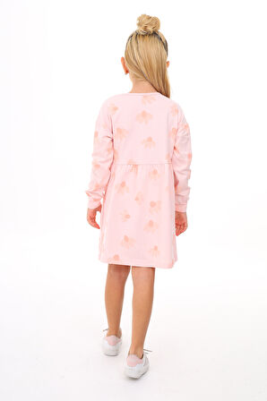 Toontoy Kız Çocuk Baskılı Elbise