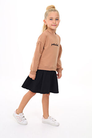 Toontoy Kız Çocuk Nakışlı Elbise