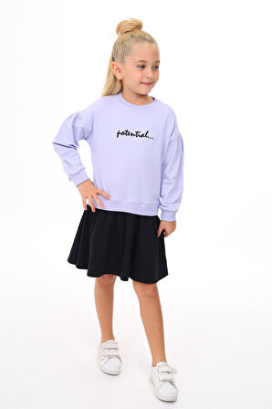 Toontoy Kız Çocuk Nakışlı Elbise