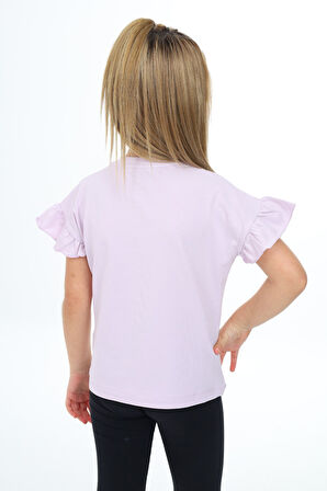 Toontoy Kız Çocuk Baskılı Tişört