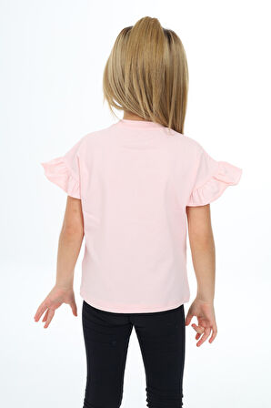 Toontoy Kız Çocuk Baskılı Tişört