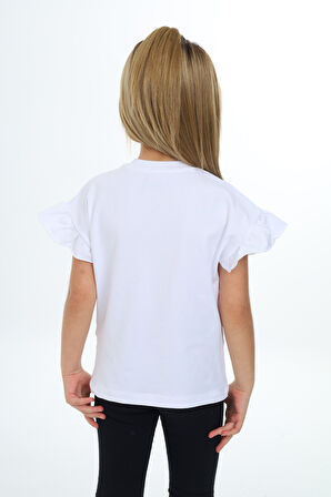 Toontoy Kız Çocuk Baskılı Tişört