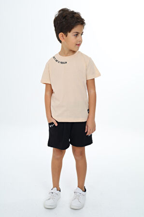 Toontoy Erkek Çocuk Baskılı Şortlu Takım