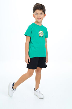 Toontoy Erkek Çocuk Baskılı Şortlu Takım