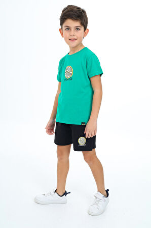 Toontoy Erkek Çocuk Baskılı Şortlu Takım