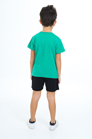 Toontoy Erkek Çocuk Baskılı Şortlu Takım