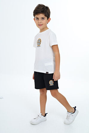 Toontoy Erkek Çocuk Baskılı Şortlu Takım