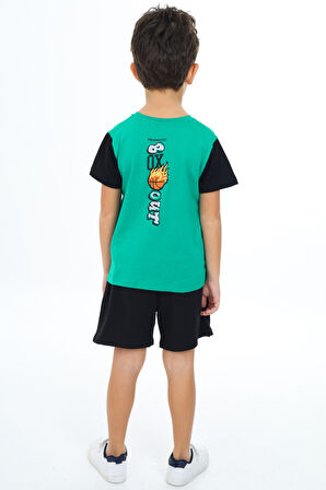 Toontoy Erkek Çocuk Baskılı Şortlu Takım