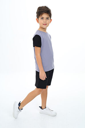 Toontoy Erkek Çocuk Baskılı Şortlu Takım