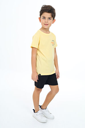 Toontoy Erkek Çocuk Baskılı Şortlu Takım