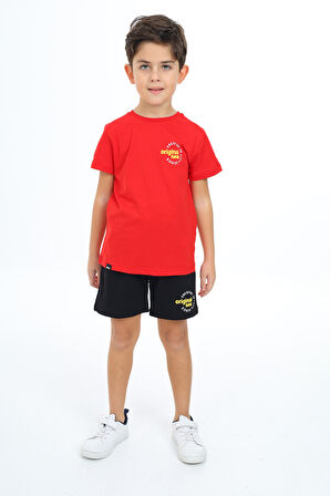 Toontoy Erkek Çocuk Baskılı Şortlu Takım