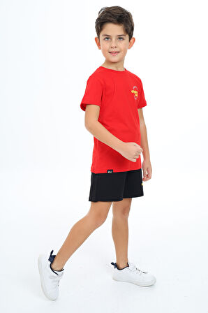 Toontoy Erkek Çocuk Baskılı Şortlu Takım