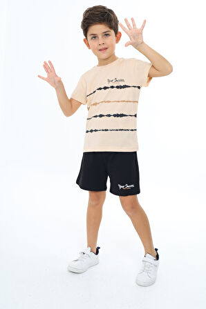 Toontoy Erkek Çocuk Baskılı Şortlu Takım