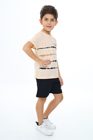 Toontoy Erkek Çocuk Baskılı Şortlu Takım